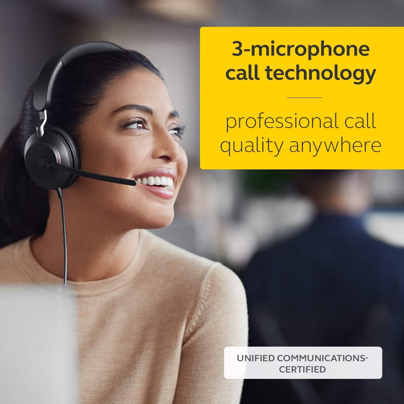 Auricular Estéreo Jabra Evolve2 40 SE con Cable USB-A y Cancelación de Ruido