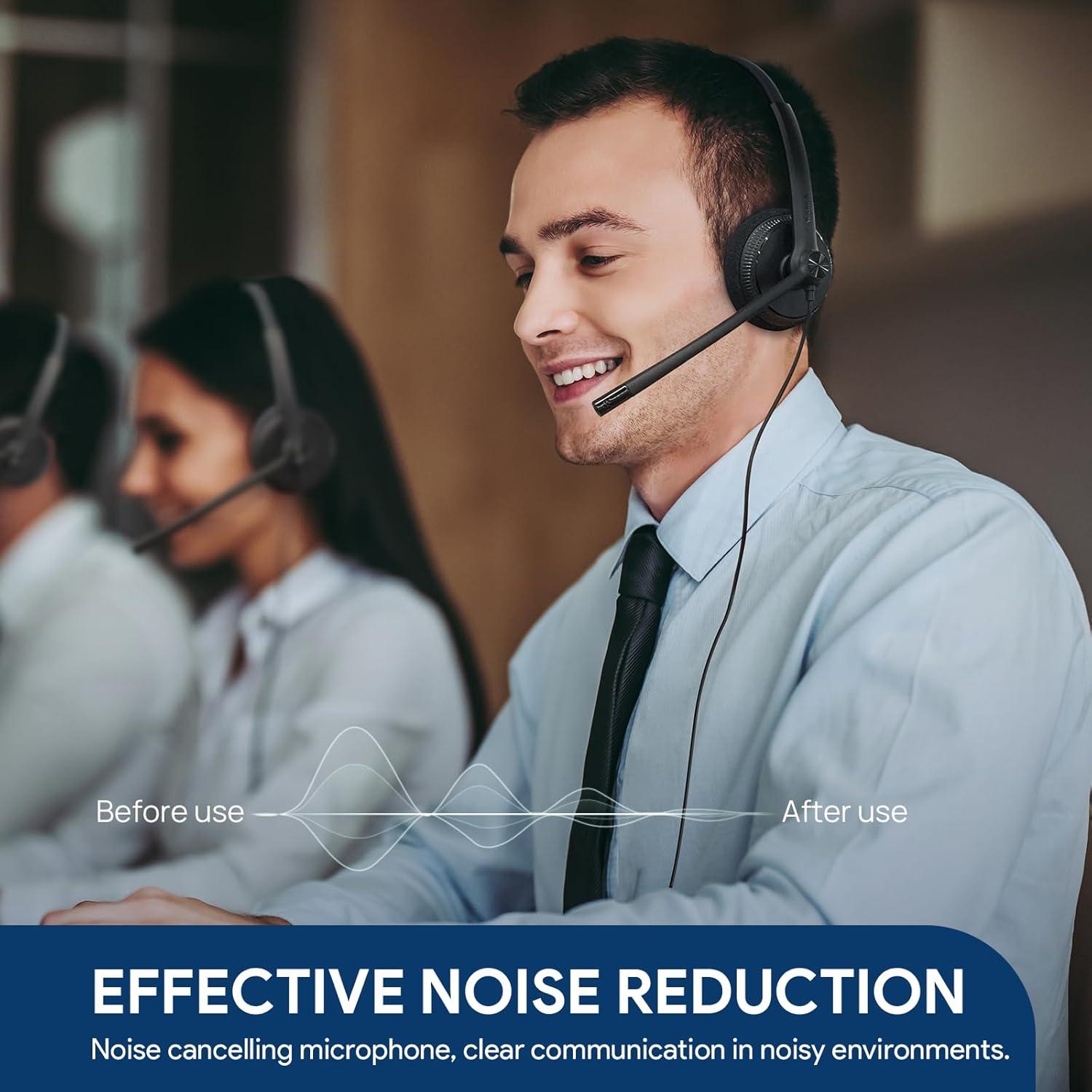 Auricular USB Yealink UH34 Lite Mono con Micrófono Cancelación Ruido