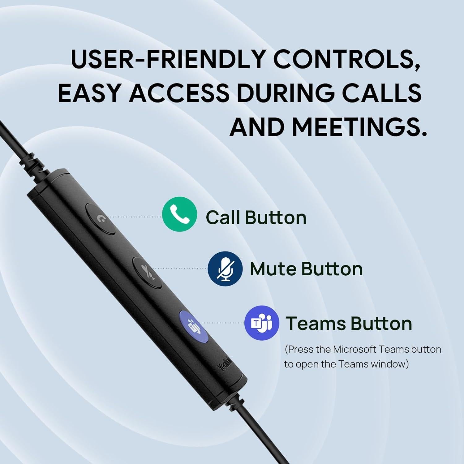 Auricular USB Yealink UH34 Lite Mono con Micrófono Cancelación Ruido