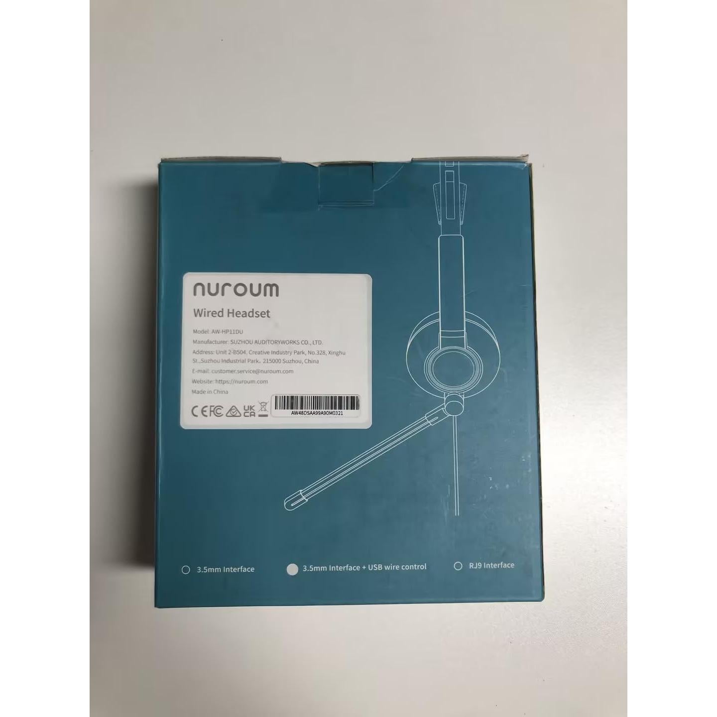 Auriculares con Cable Nuroum HP11DU con Micrófono y Cancelación de Ruido