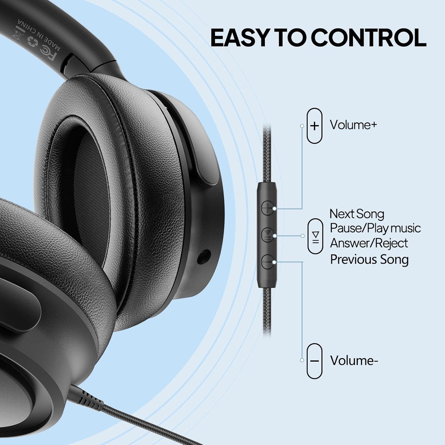 Auriculares con cable ADOOPE AD1000 Tipo C, sonido Hi-Fi, negro