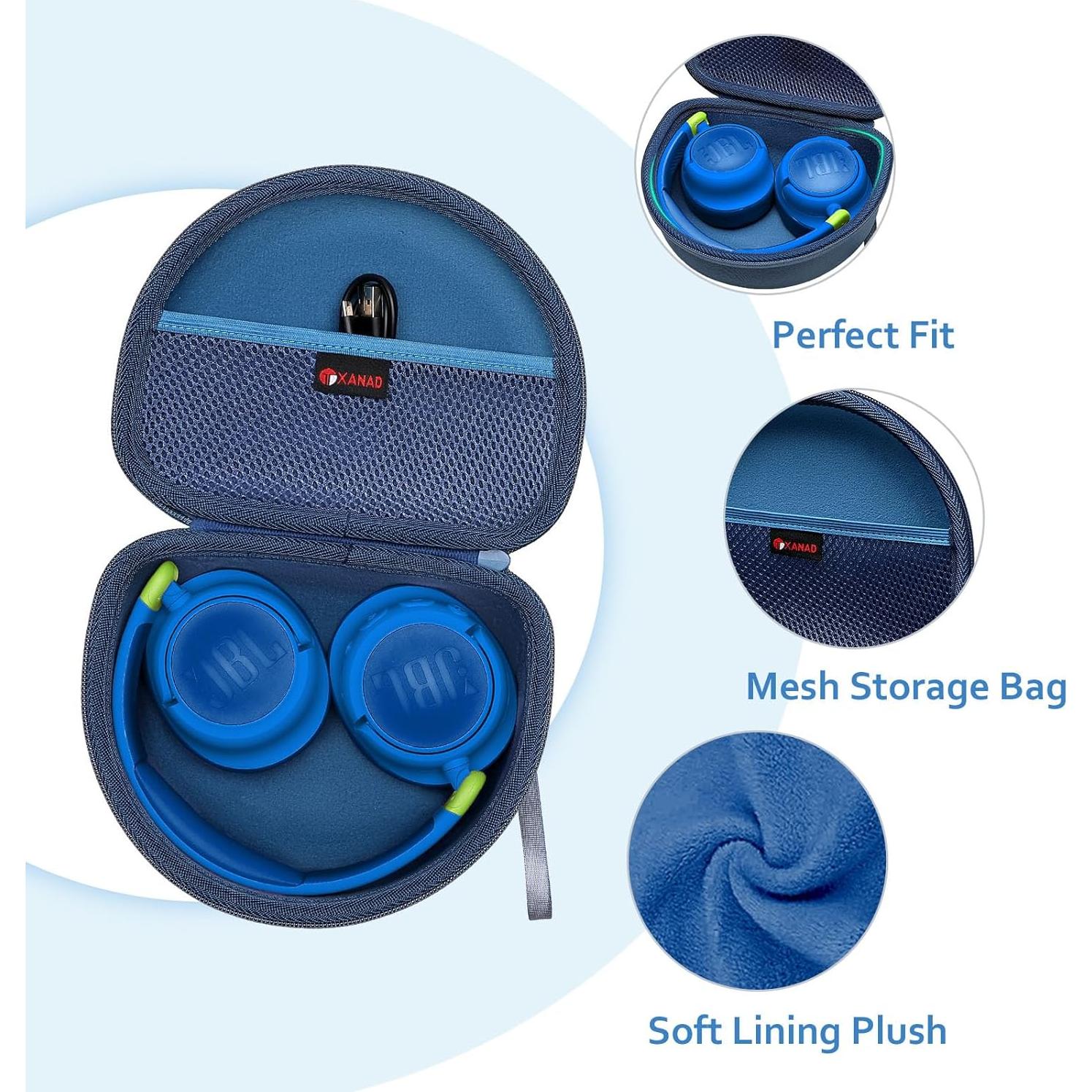 Funda Dura XANAD para Auriculares JBL Junior 470NC - Azul