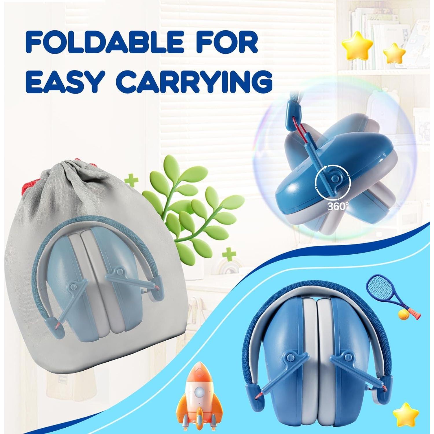 Auriculares con Cancelación de Ruido para Niños NRR 24dB Azul