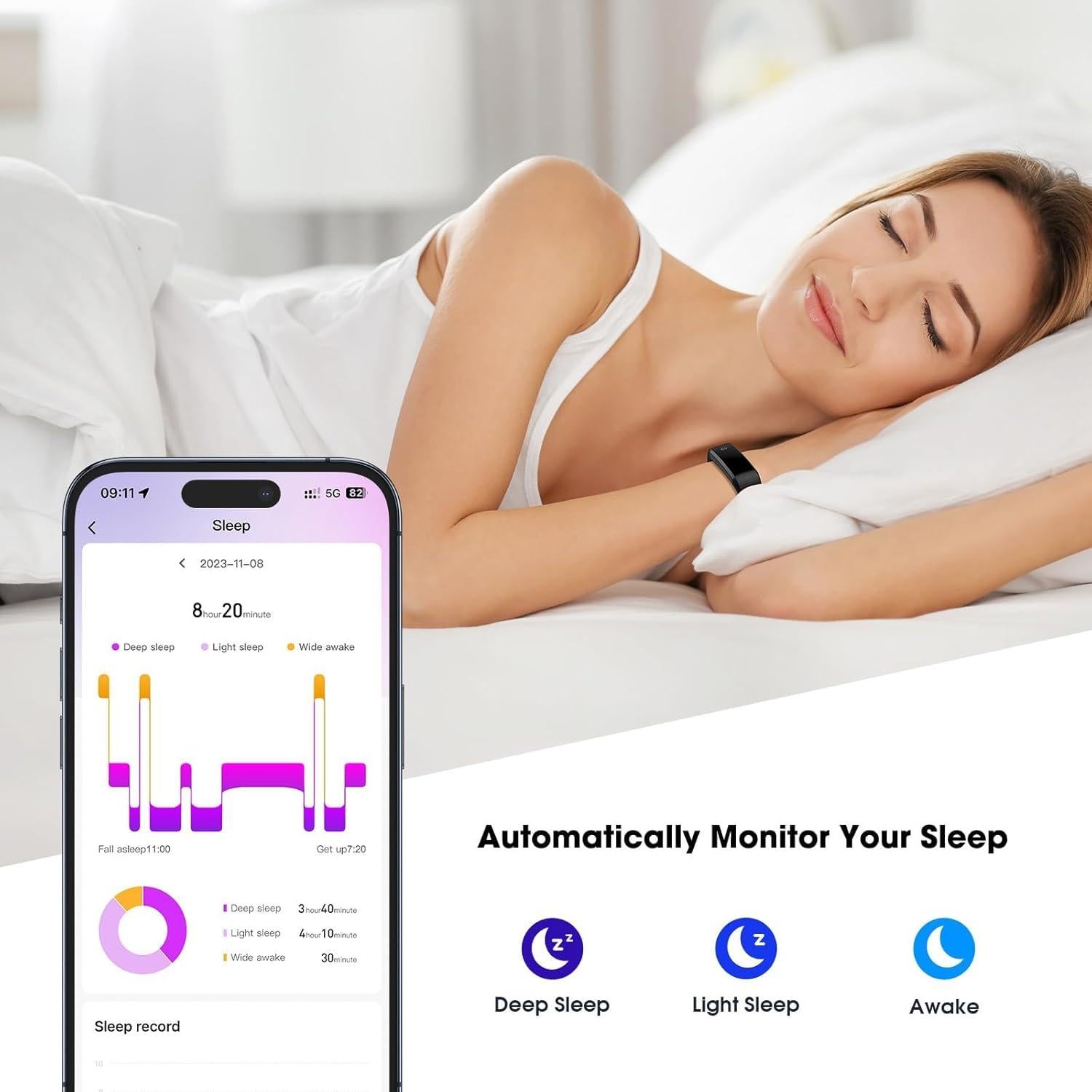 Reloj Inteligente EURANS Fitness con Monitor de Frecuencia Cardíaca