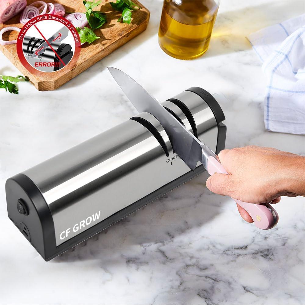 Afilador eléctrico CFGROW 4 etapas para cuchillos y tijeras