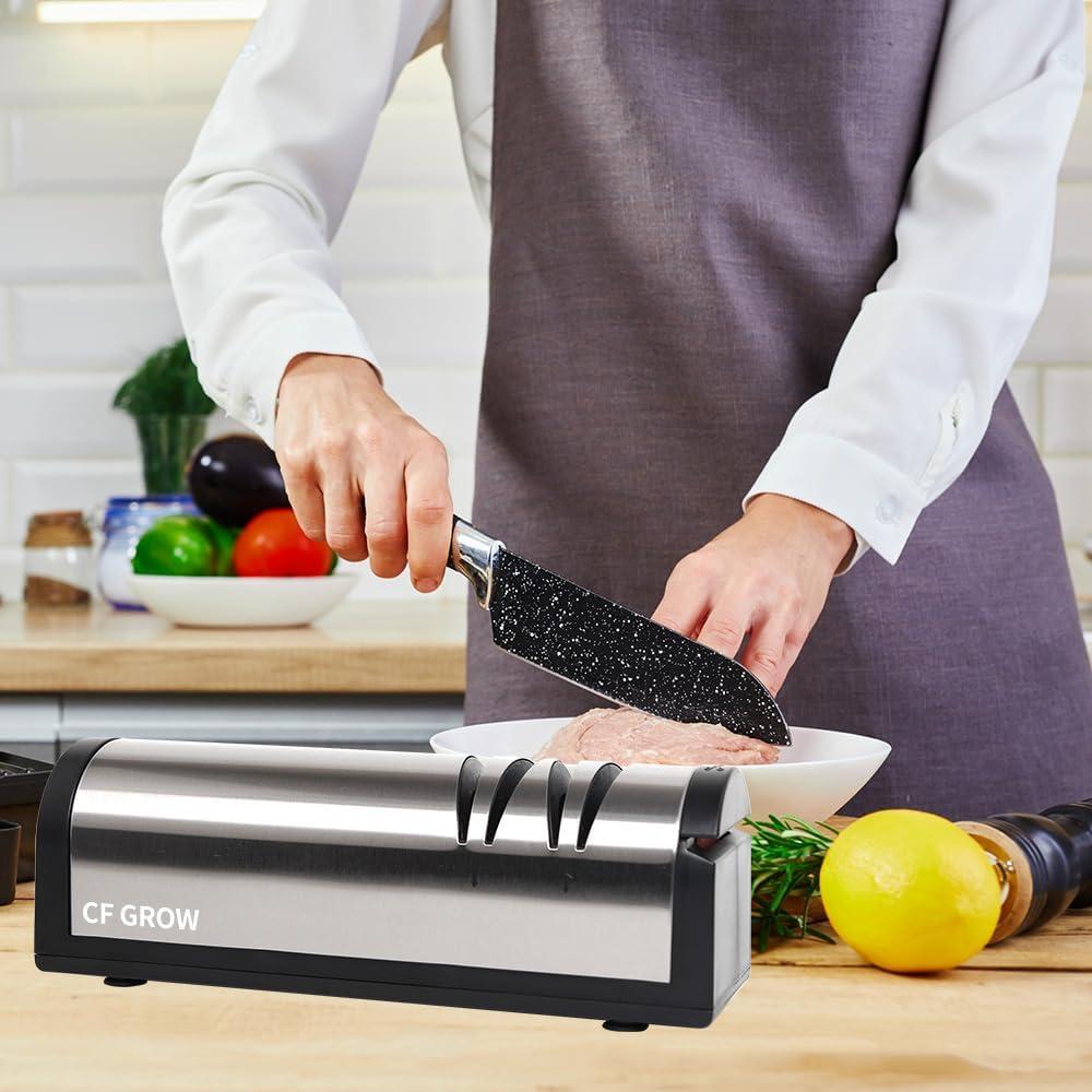 Afilador eléctrico CFGROW 4 etapas para cuchillos y tijeras