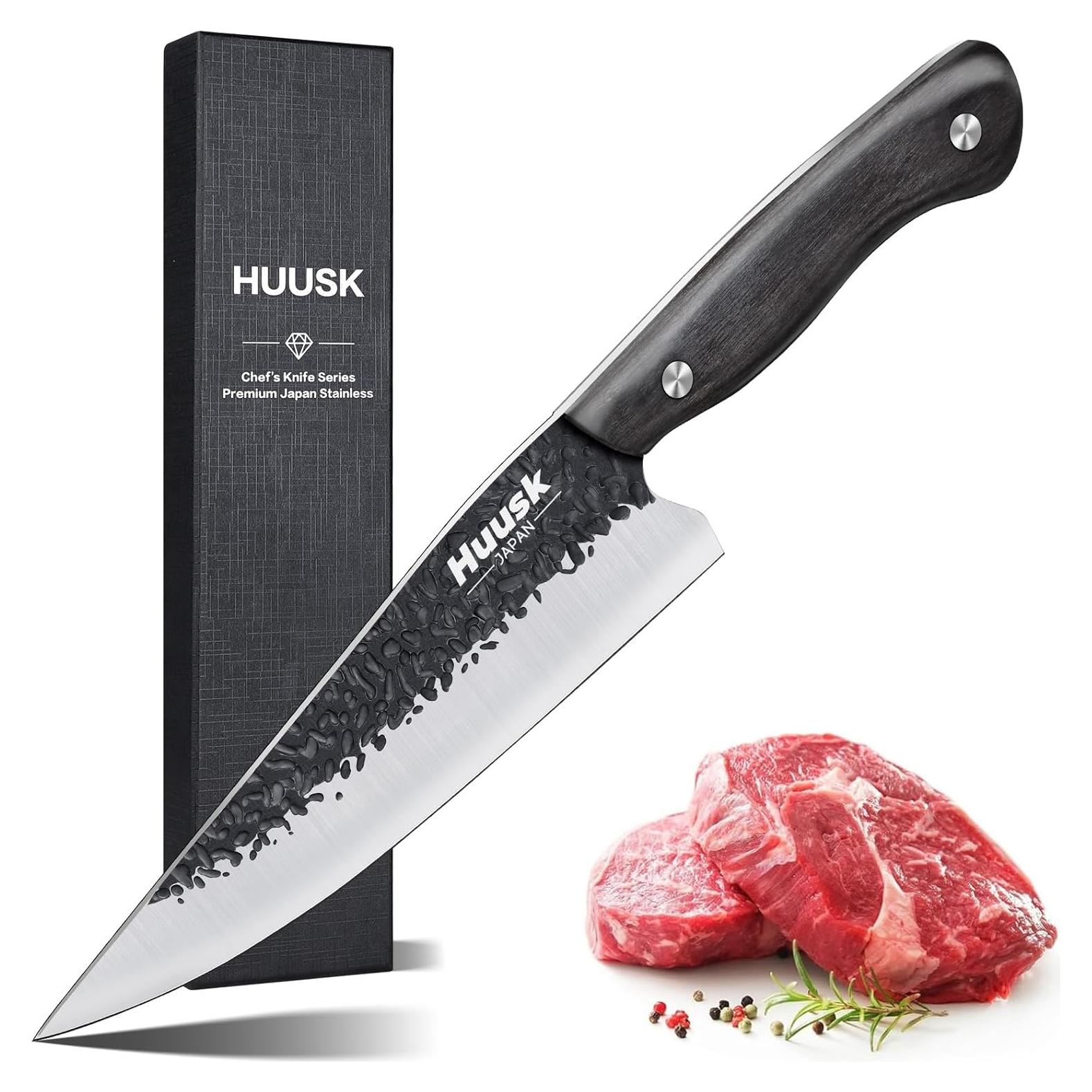Cuchillo de Chef Huusk Forjado a Mano 19 cm Acero Carbono
