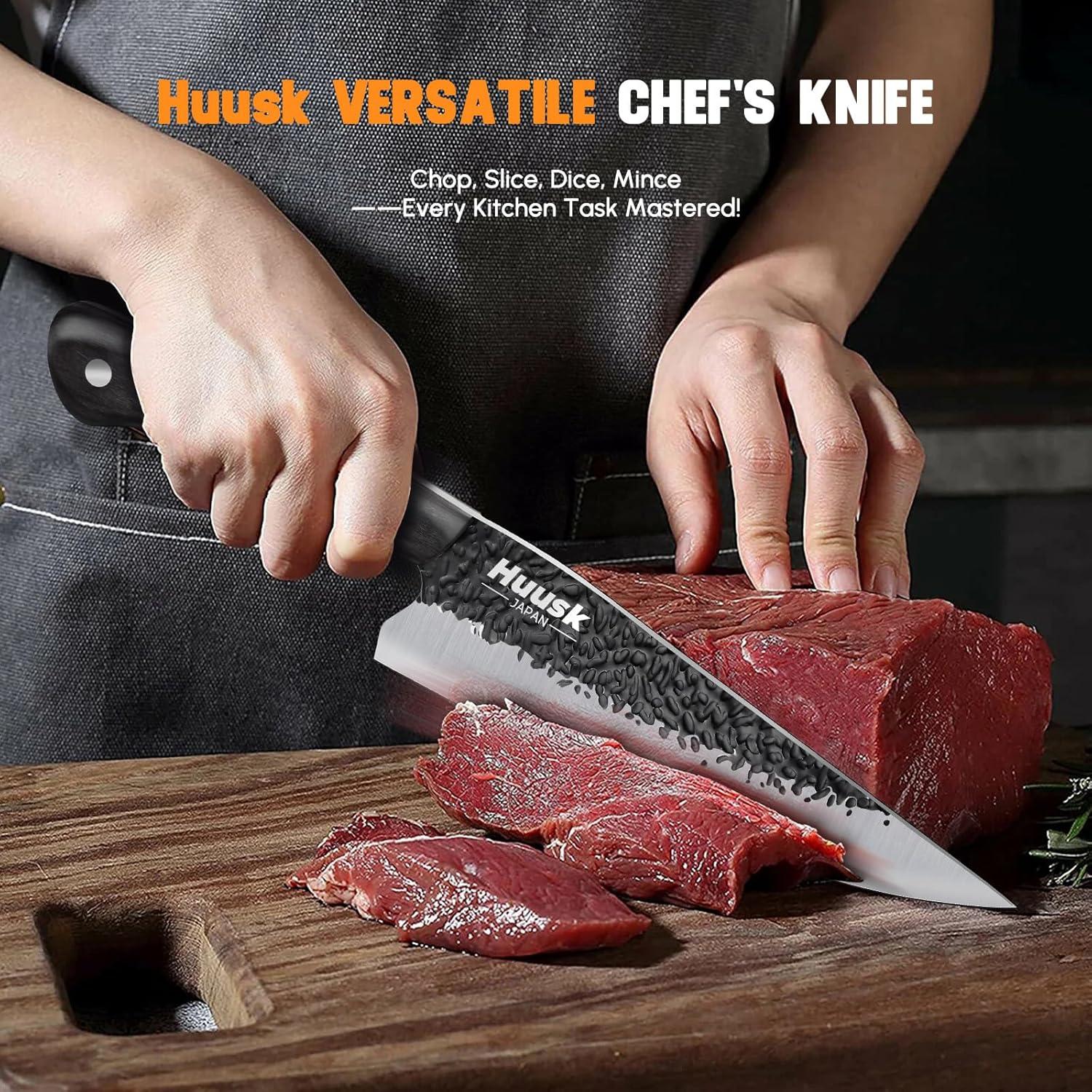 Cuchillo de Chef Huusk Forjado a Mano 19 cm Acero Carbono