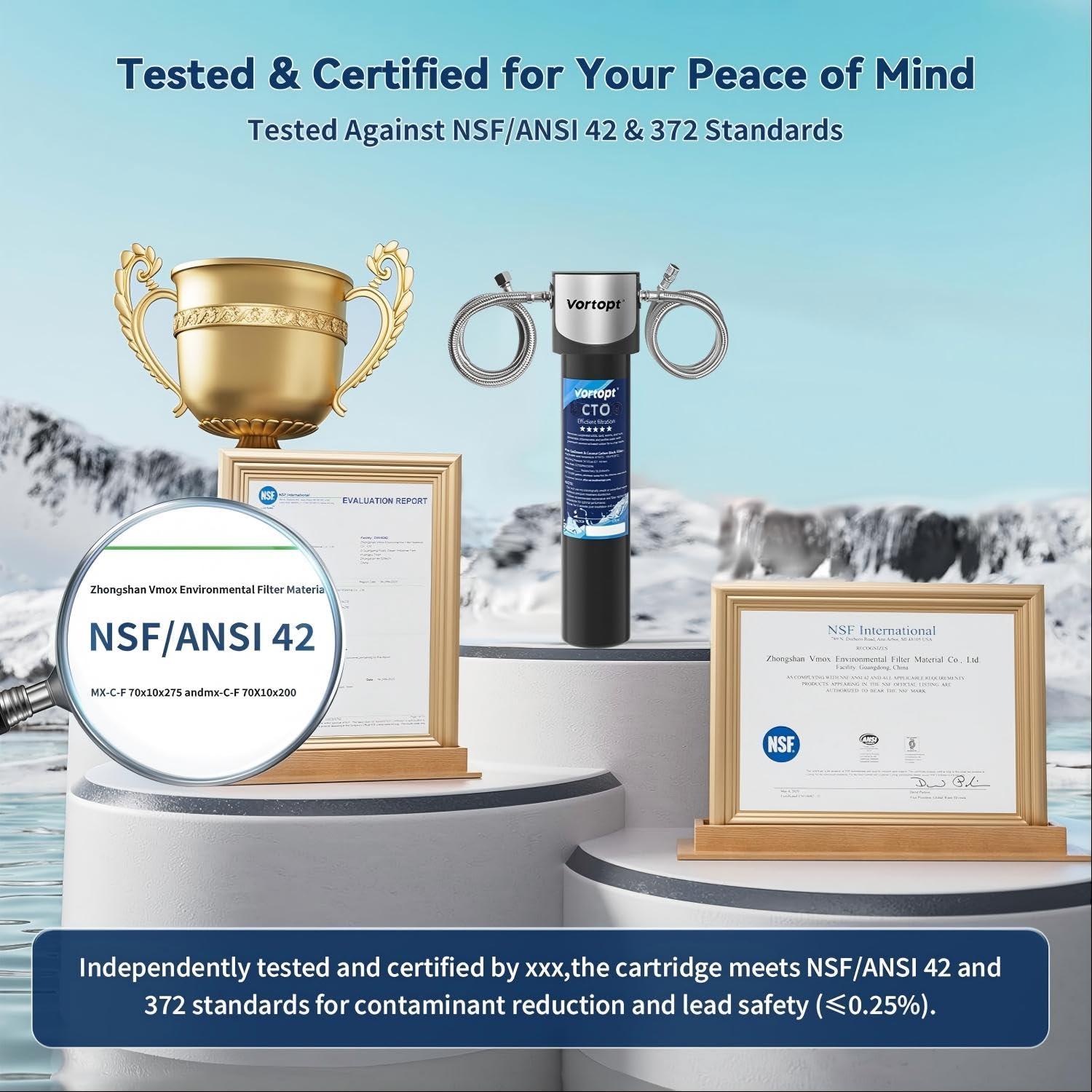 Filtro de Agua Bajo Fregadero Vortopt Q7 19000 Galones