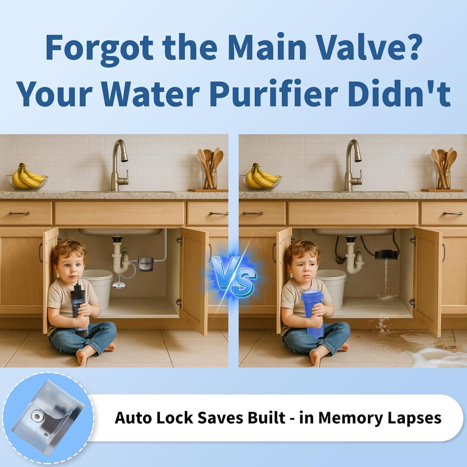 Filtro de Agua Bajo Fregadero Vortopt Q7 19000 Galones