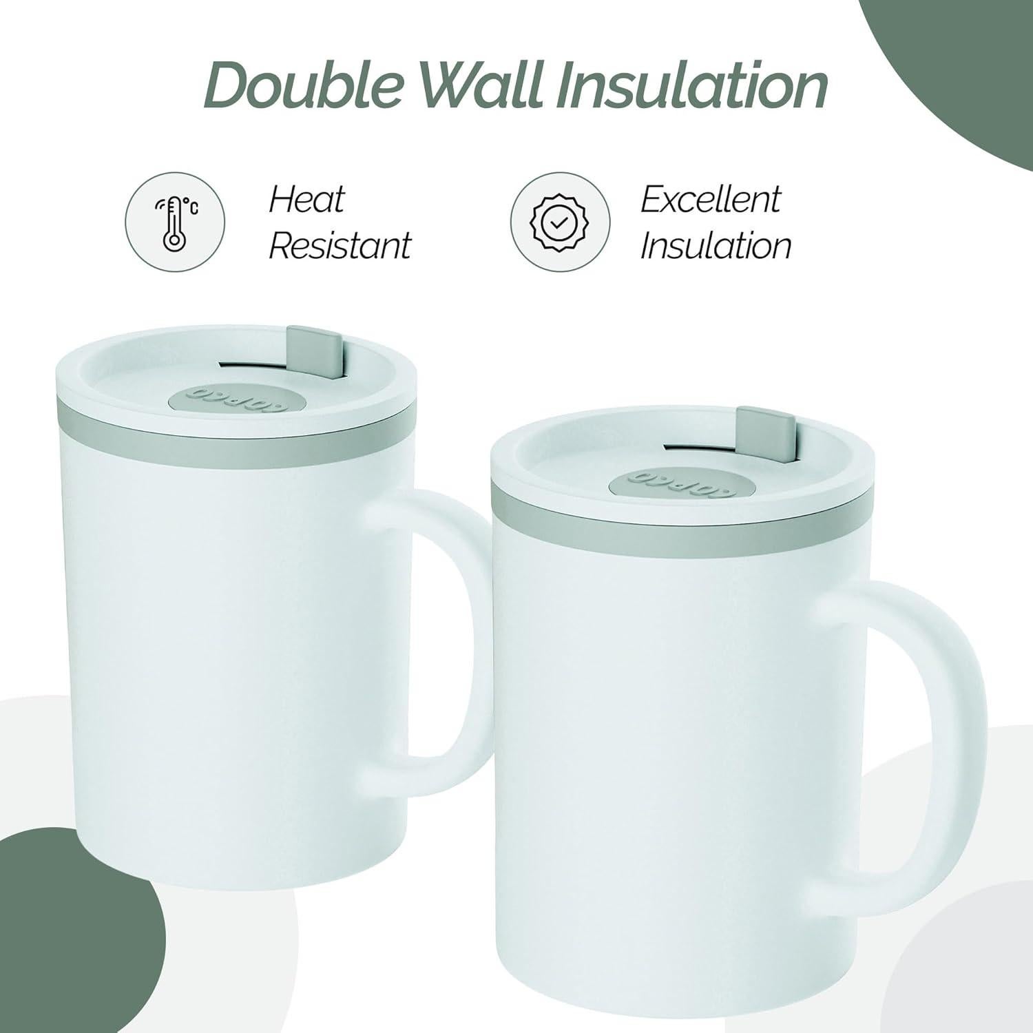 Taza de Escritorio Copco 0.47L Doble Pared Libre de BPA Gris