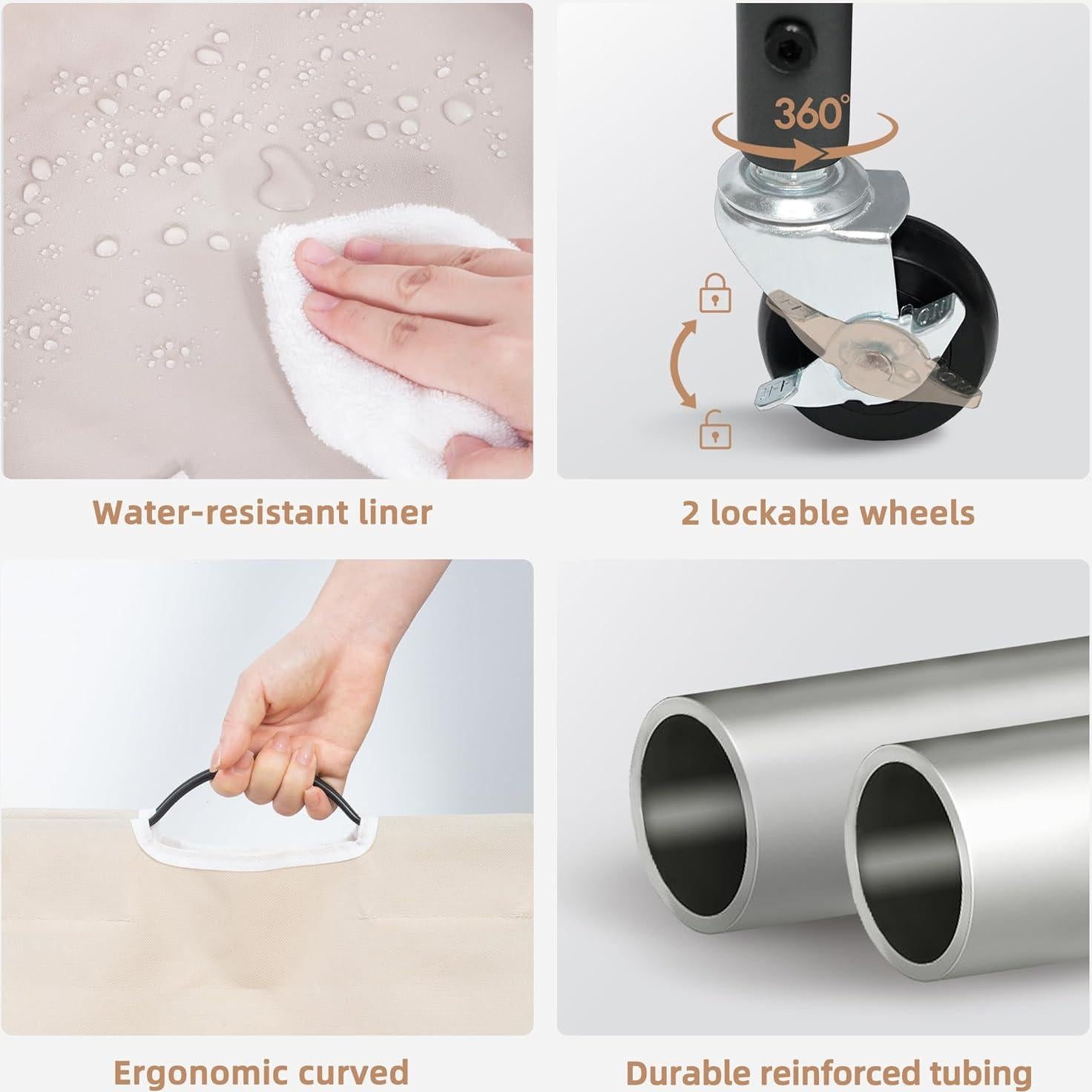 Clasificador de Ropa STORAGE MANIAC 4 Secciones Beige 181L