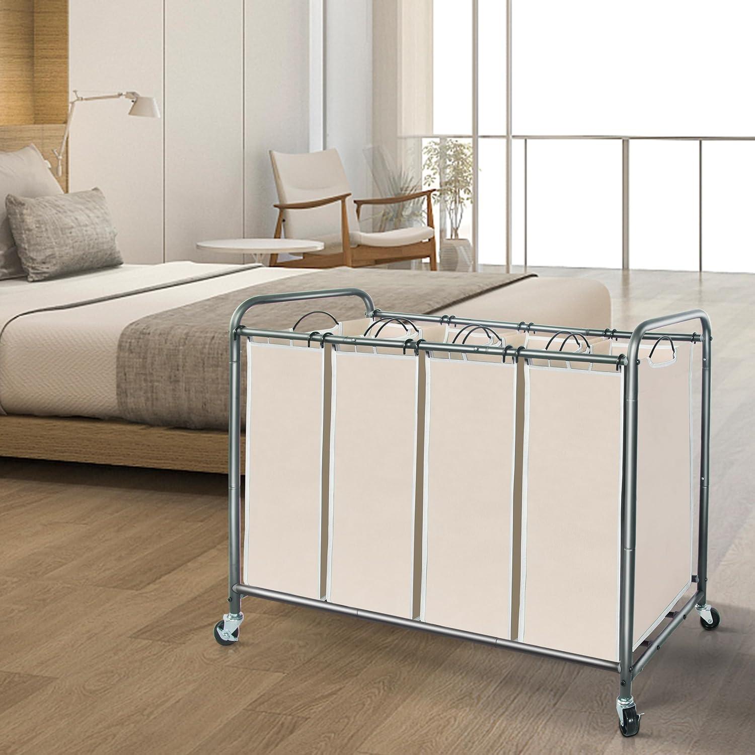 Clasificador de Ropa STORAGE MANIAC 4 Secciones Beige 181L