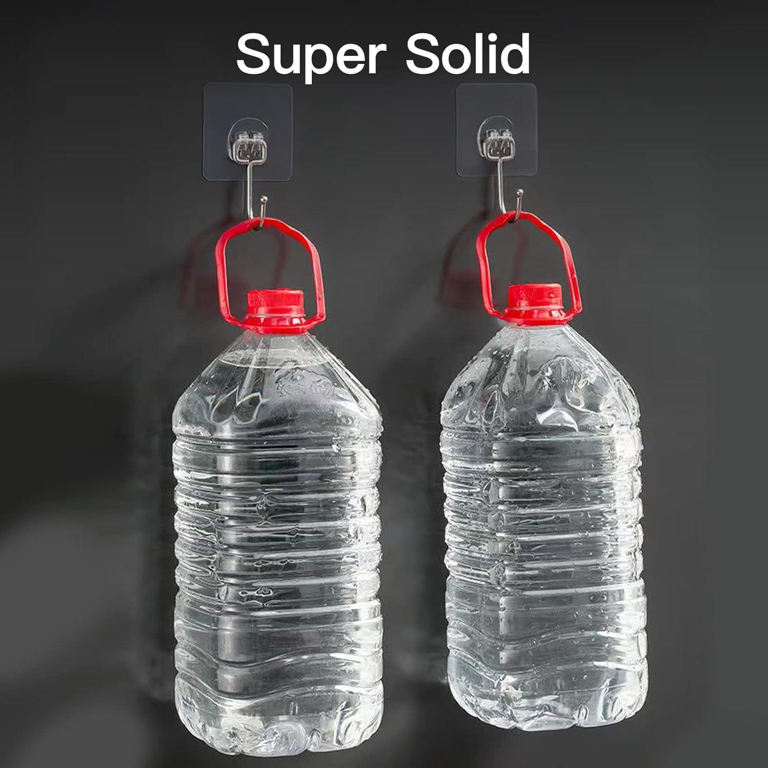 Paquete de 12 Ganchos Adhesivos Strjobaili 20 kg Acero Inoxidable