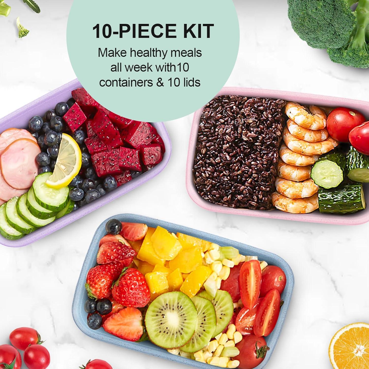 Contenedores de Comida Reutilizables Shopwithgreen 10PCS 32 OZ