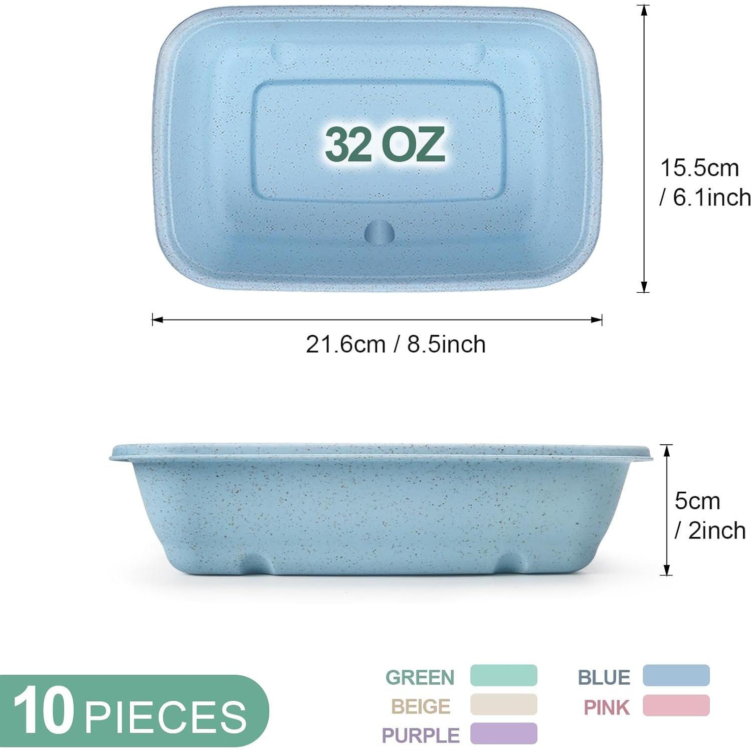 Contenedores de Comida Reutilizables Shopwithgreen 10PCS 32 OZ