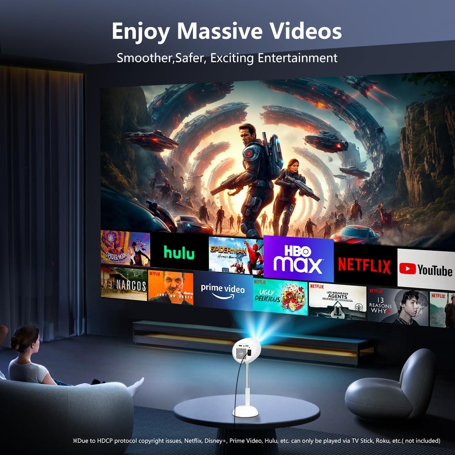 Proyector Mini VGKE 13000 Lúmenes Full HD 4K Portátil