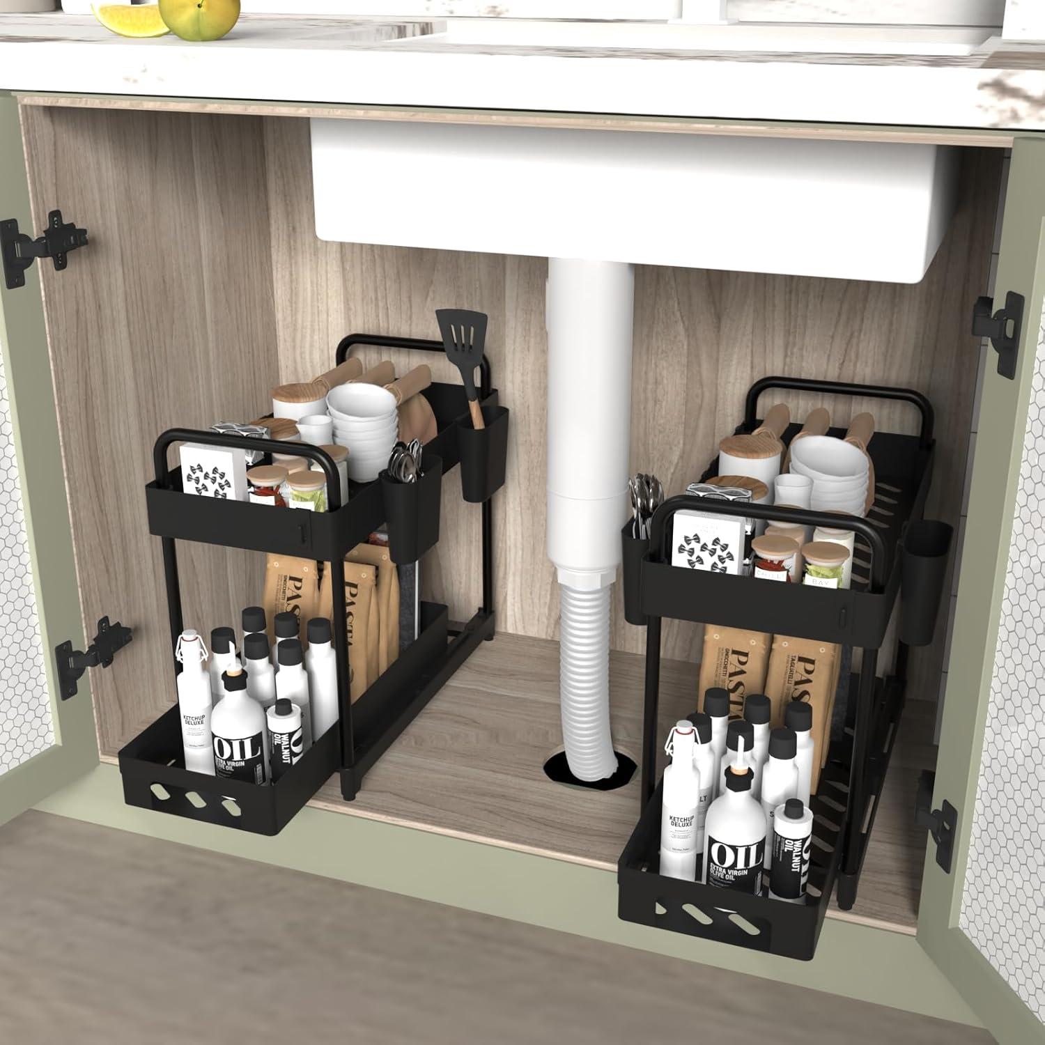 Estante Deslizante Doble Capa Botion para Debajo del Fregadero