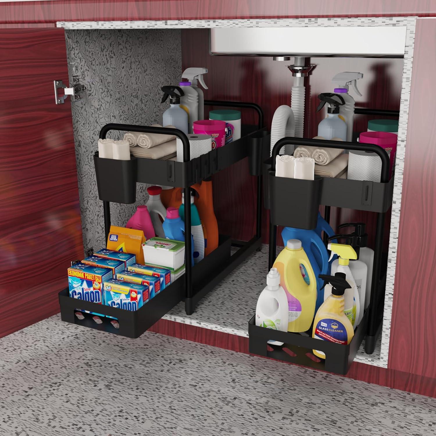 Estante Deslizante Doble Capa Botion para Debajo del Fregadero