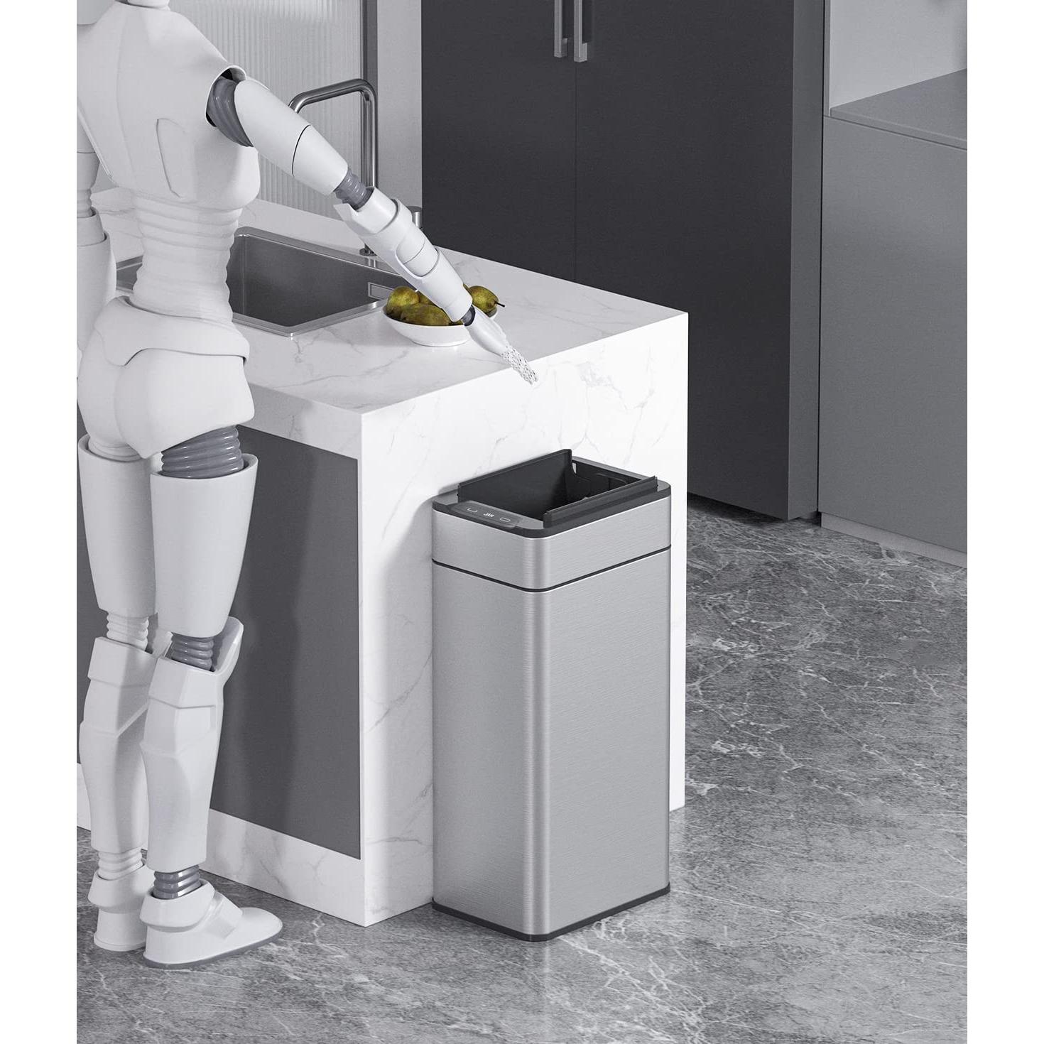 Cubo de Basura Automático ELPHECO 40L Acero Inoxidable