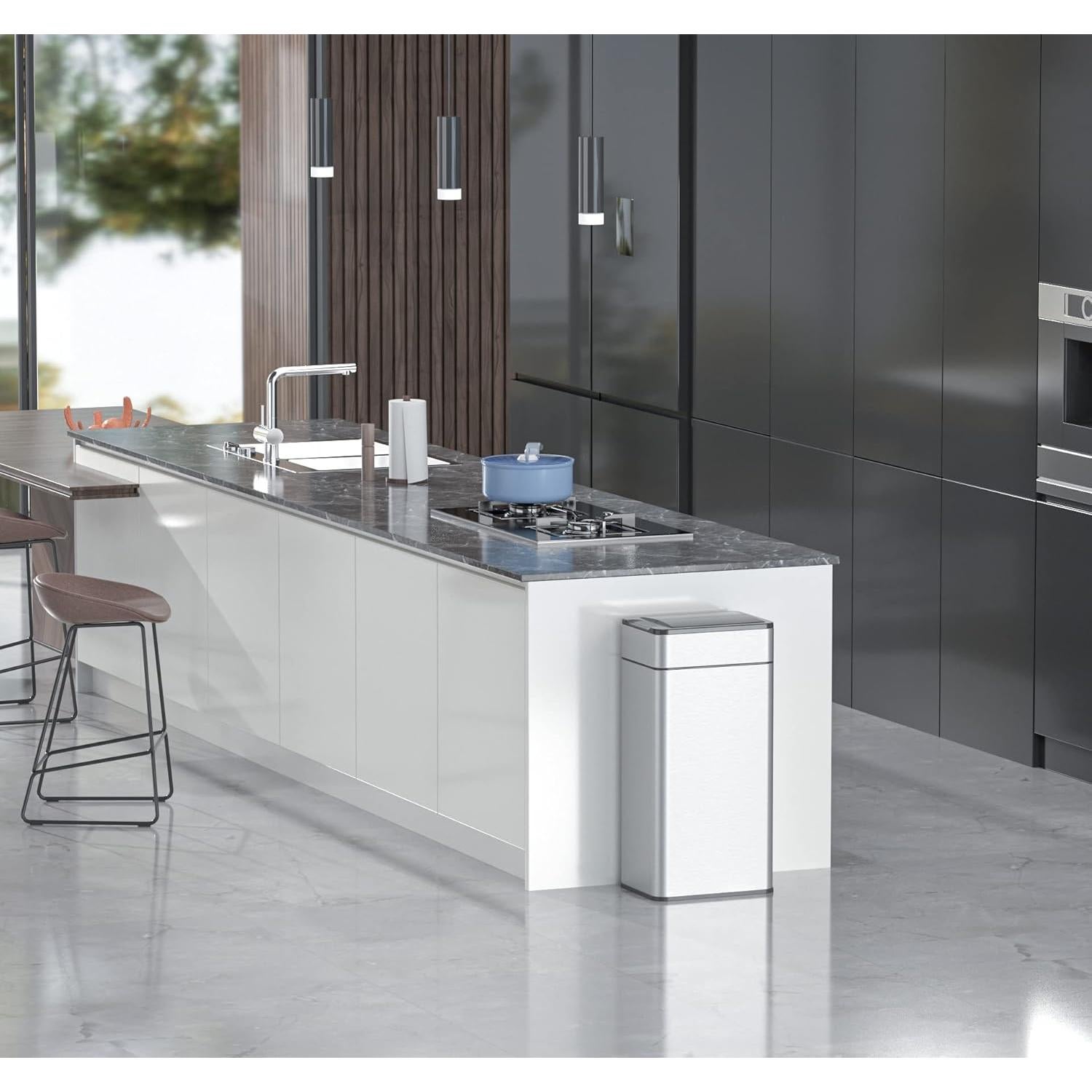 Cubo de Basura Automático ELPHECO 40L Acero Inoxidable