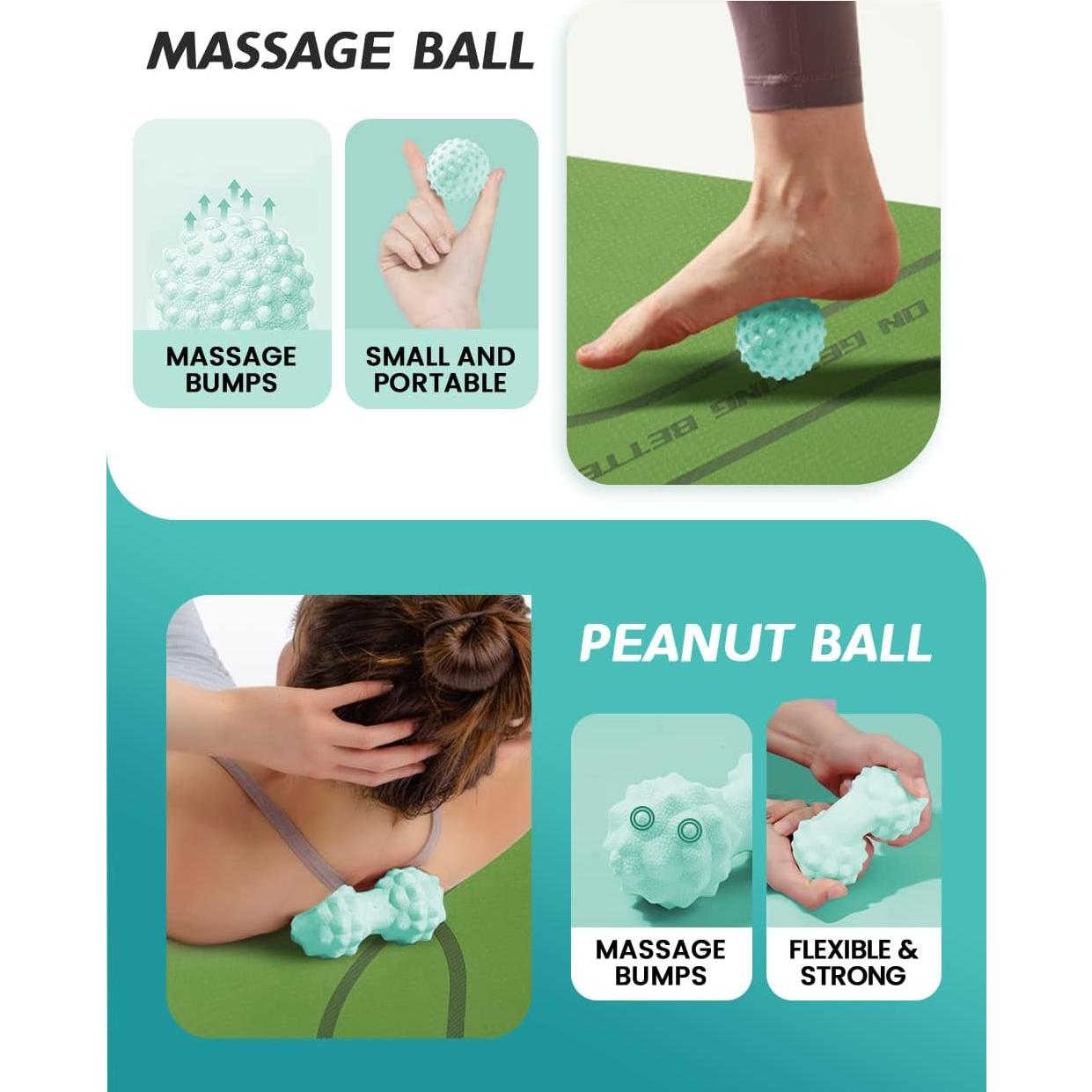 Juego de Yoga 9 en 1 LEKÄRO - Rueda, Bloques, Correa y Más