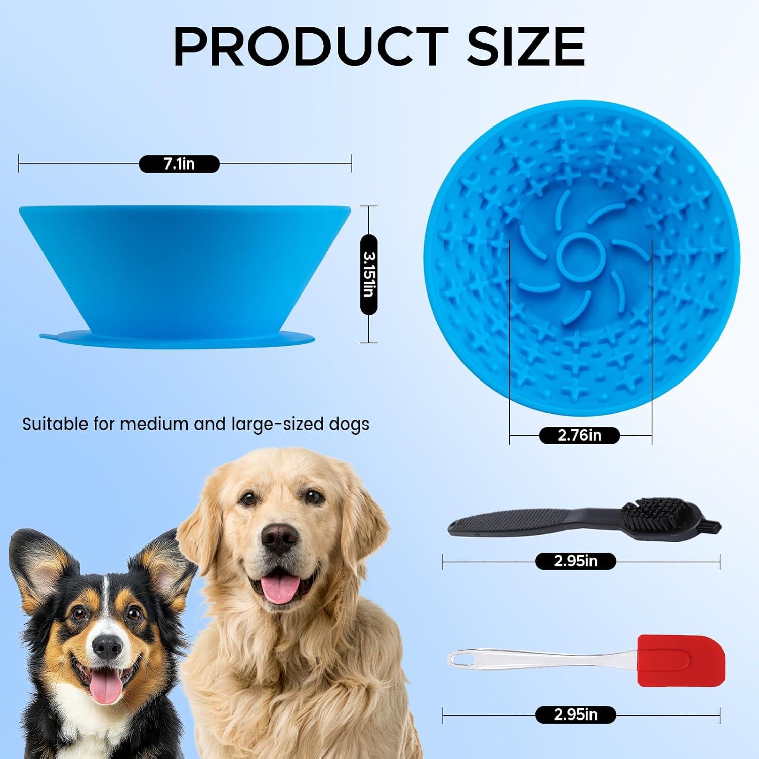 Tazón de Lamer para Perros BZERGTT - Silicona Antideslizante 19cm