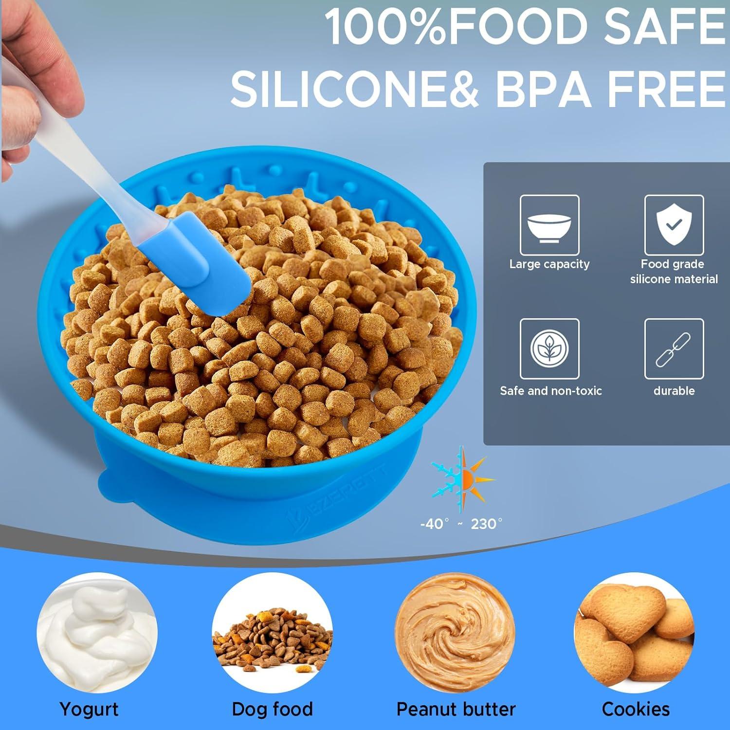 Tazón de Lamer para Perros BZERGTT - Silicona Antideslizante 19cm