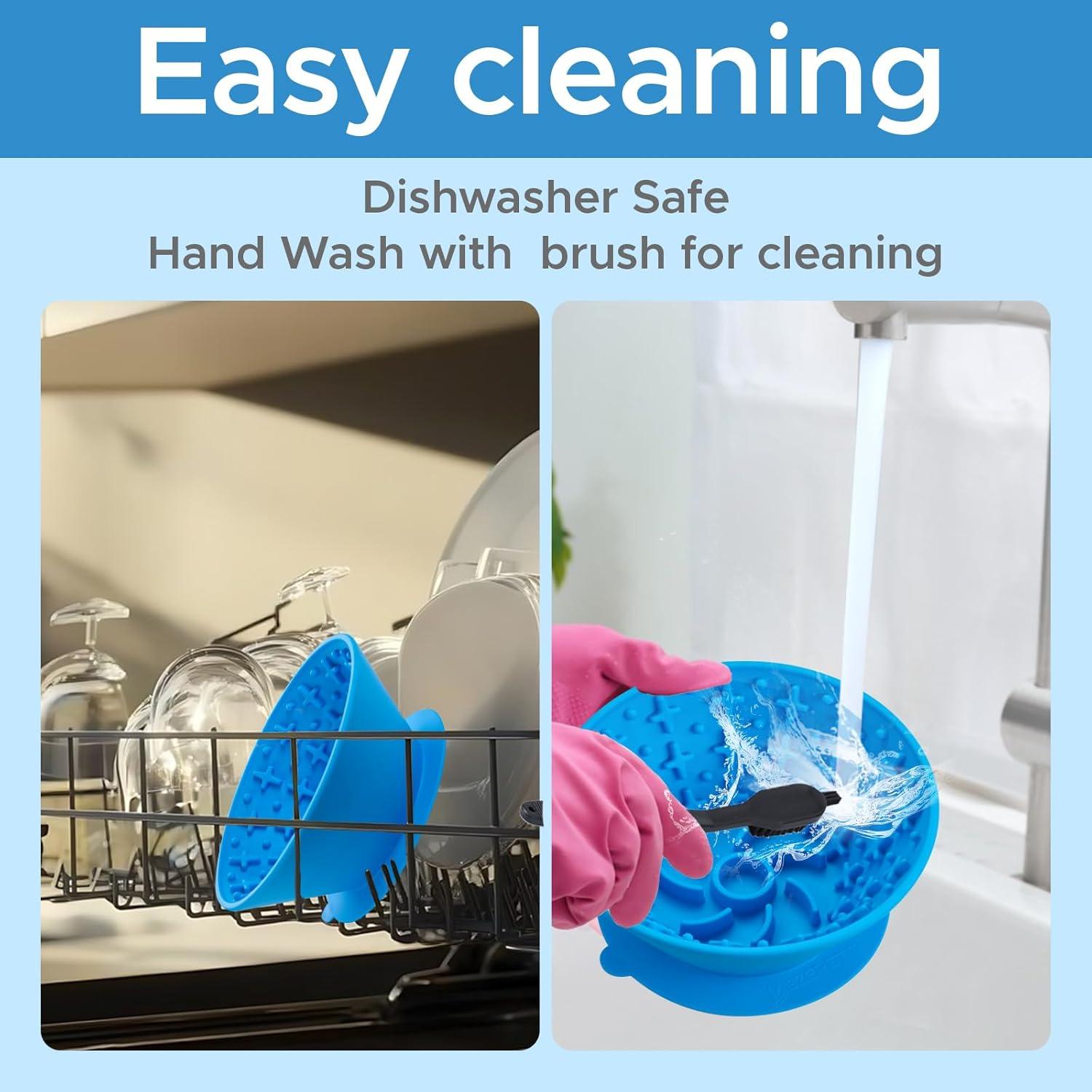 Tazón de Lamer para Perros BZERGTT - Silicona Antideslizante 19cm