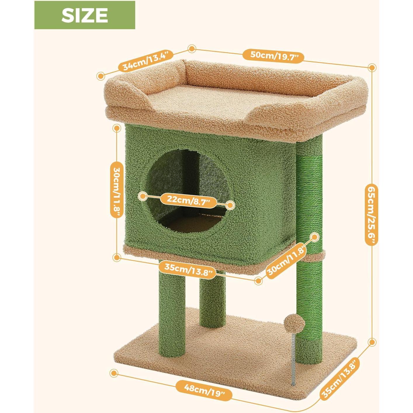 Árbol para Gatos PAWZ Road 66 cm Cactus con Perchero y Postes