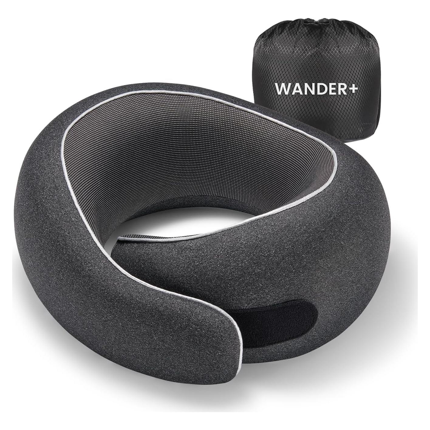Almohada de Viaje WANDER PLUS Espuma de Memoria Negra