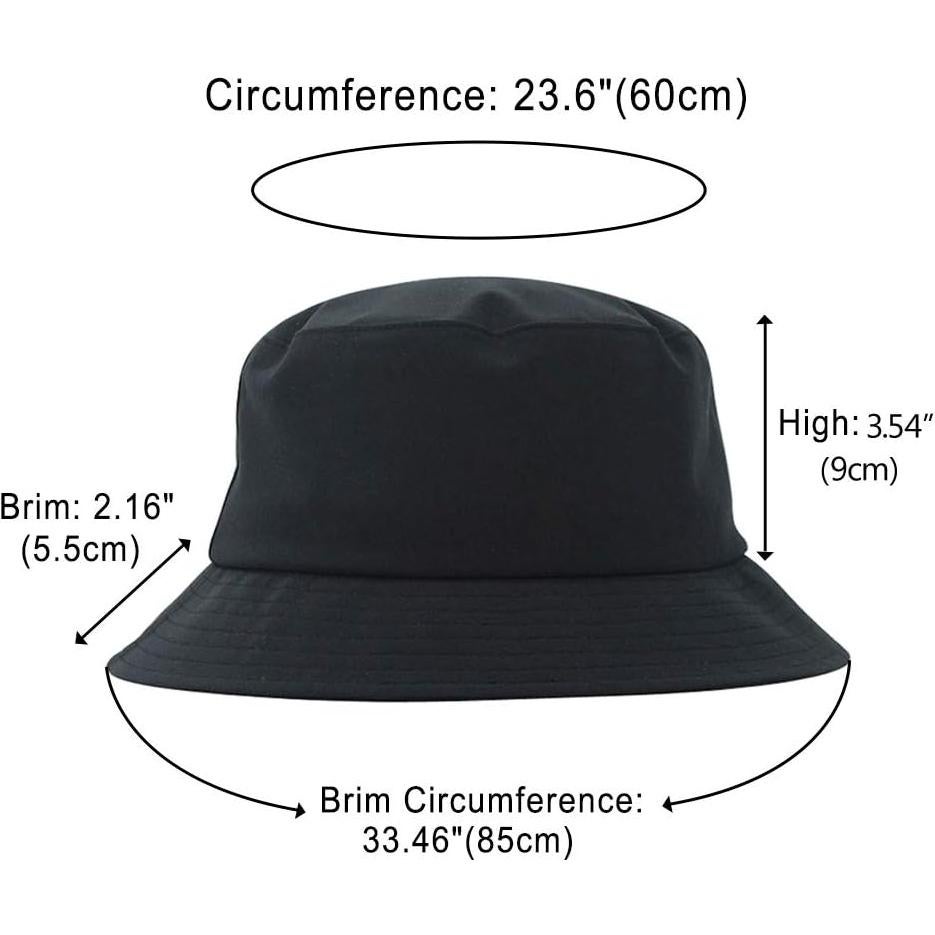 Sombrero de Cubo Impermeable DOCILA para Hombre Negro