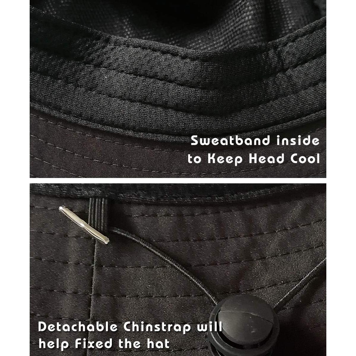 Sombrero de Cubo Impermeable DOCILA para Hombre Negro