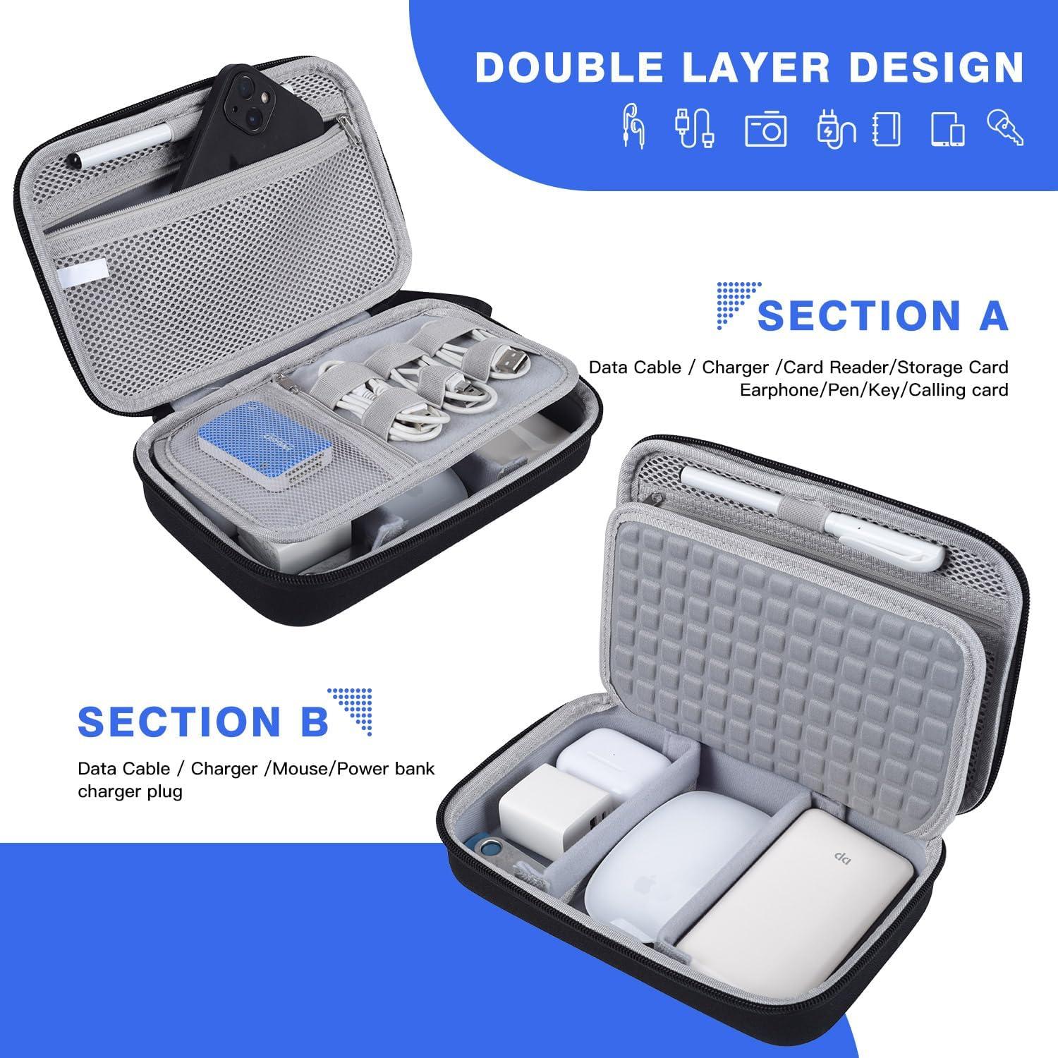 Funda Organizadora Dura CAAORDKSO para Electrónicos Negra