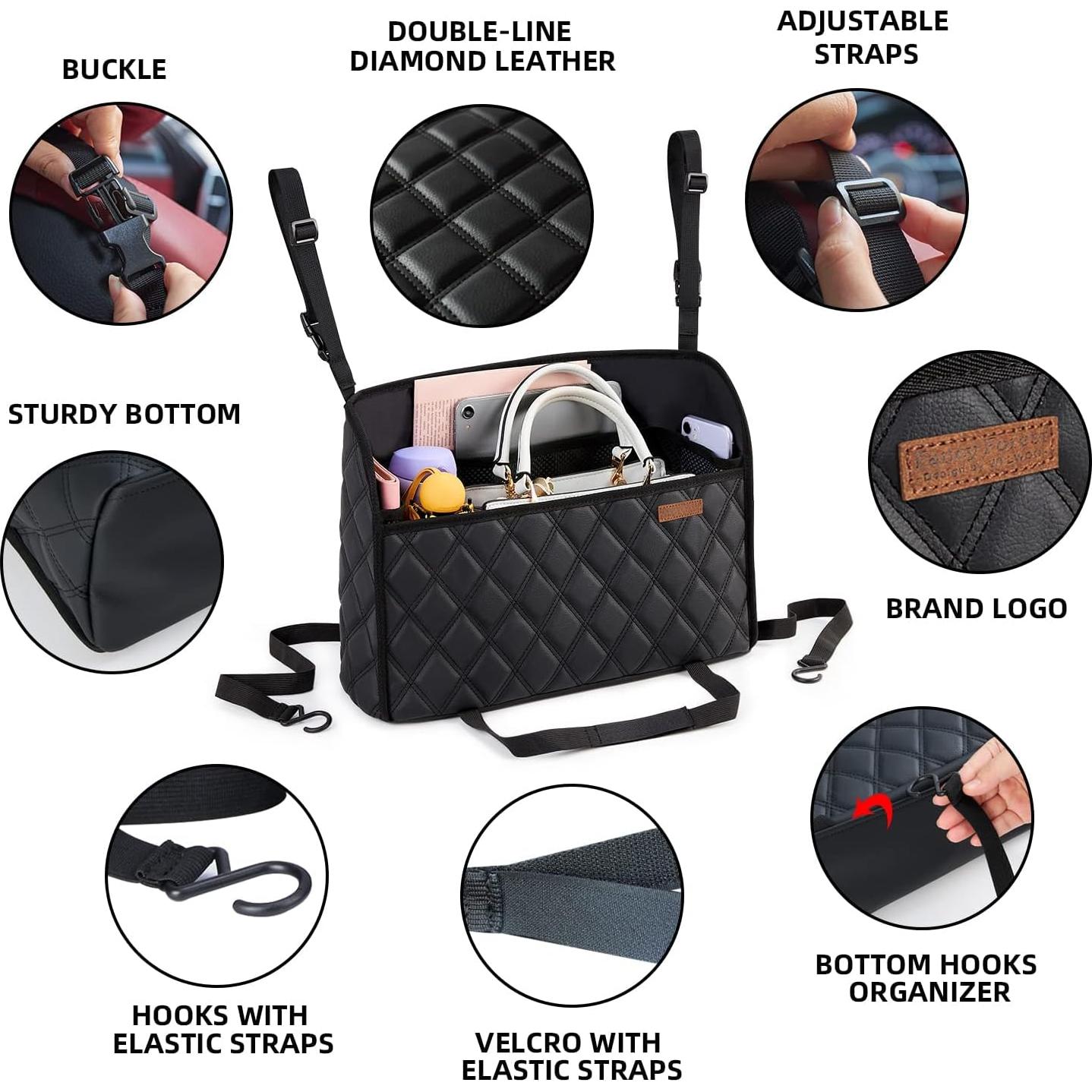 Sujetador de Bolsa de Mano WLLWOO para Automóvil - Organizador