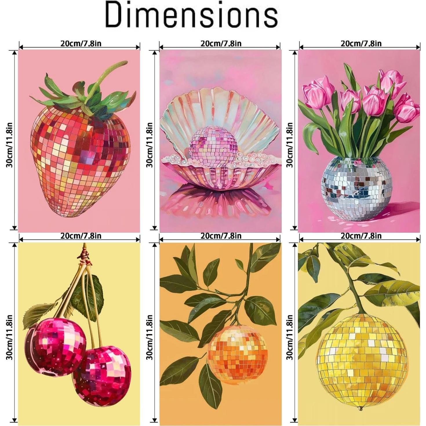 Kit de Pintura por Números Clendo 6P Frutas Disco 20x30 cm