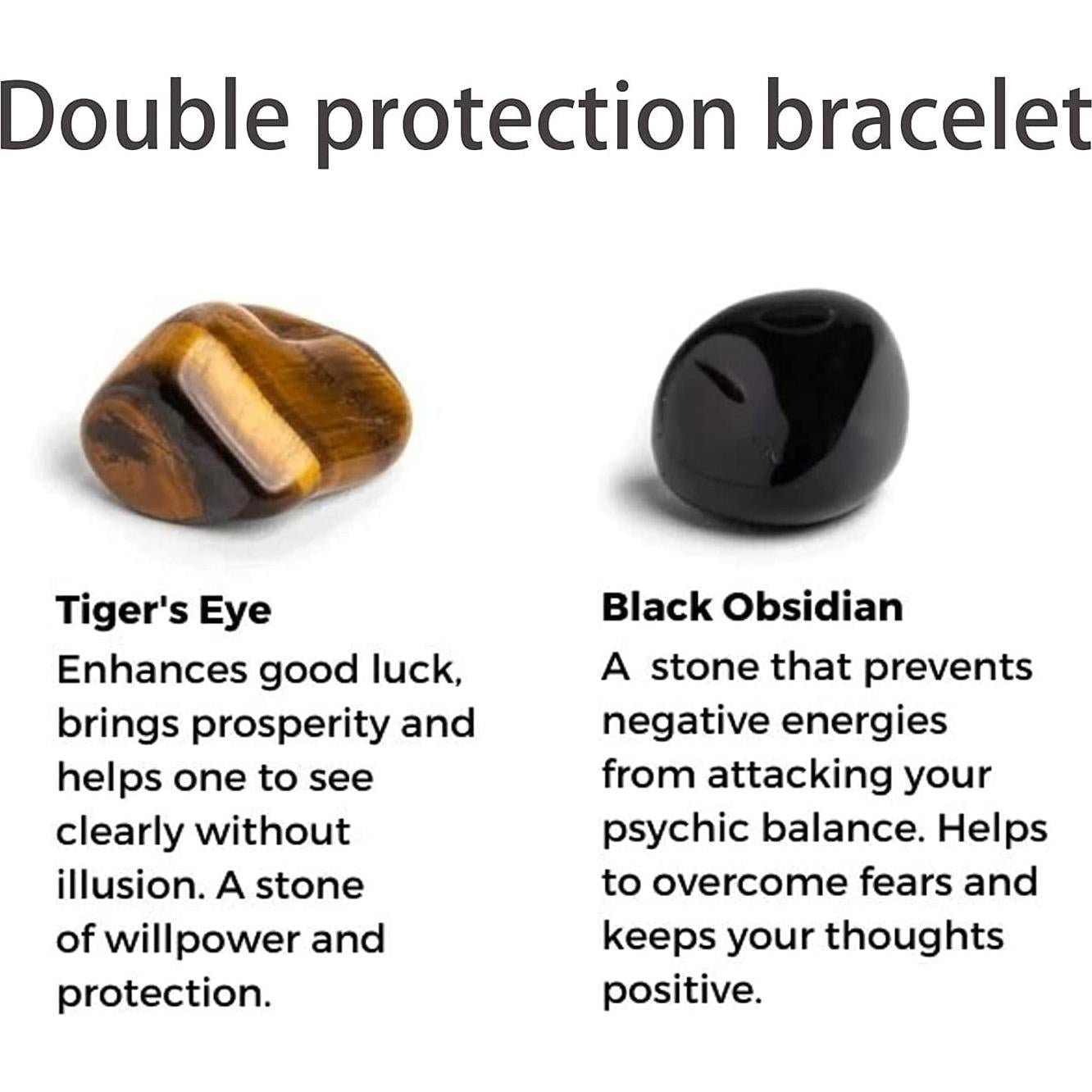 Pulsera de Iniciales para Hombres con Piedras Naturales 10mm