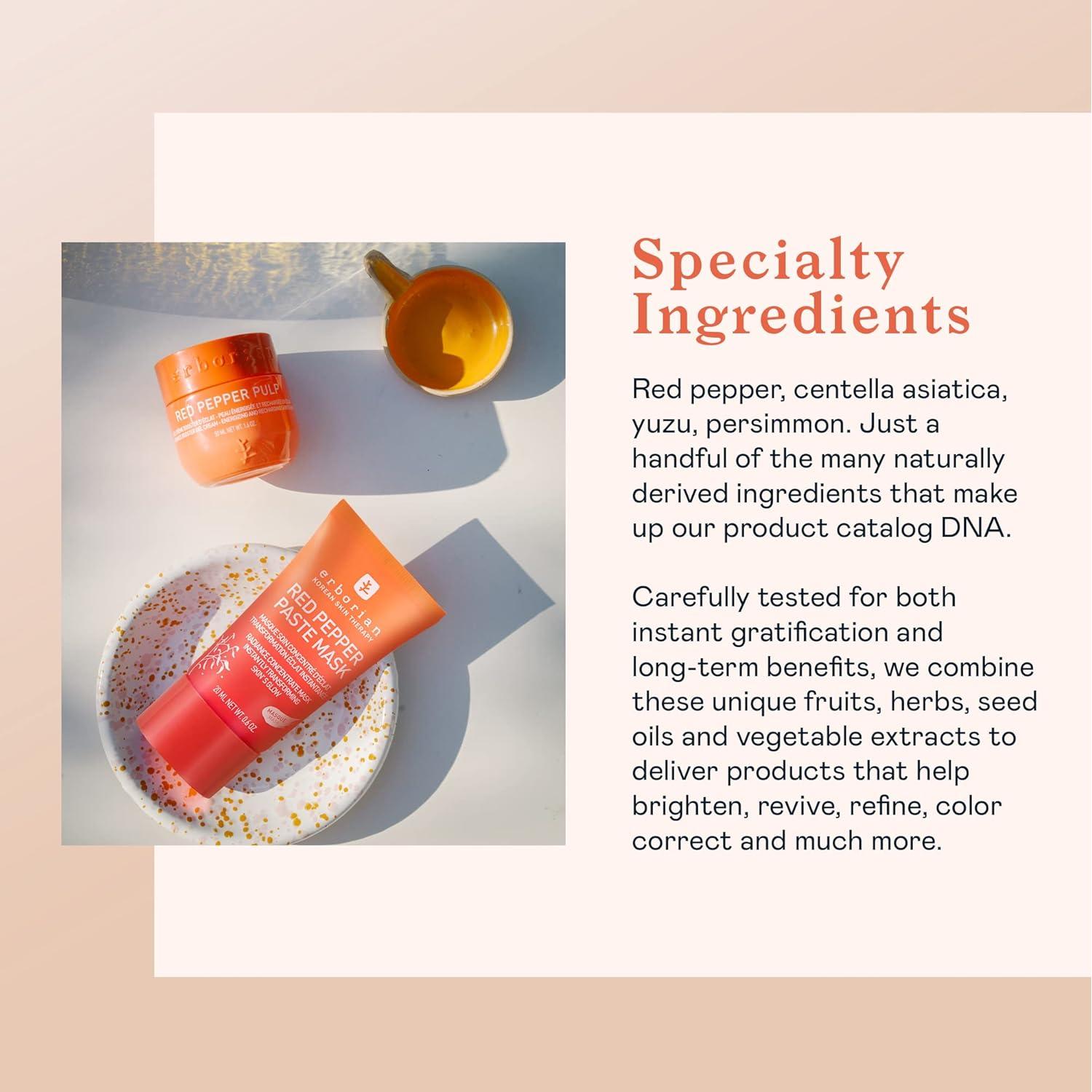 Mascarilla Facial Erborian de Pimiento Rojo 30g - Hidratante y Energizante