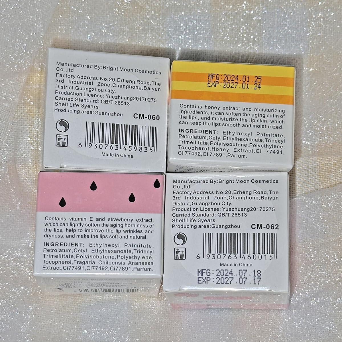 Bálsamo Labial Hidratante Qifylmaf - 4 Paquetes Fruta