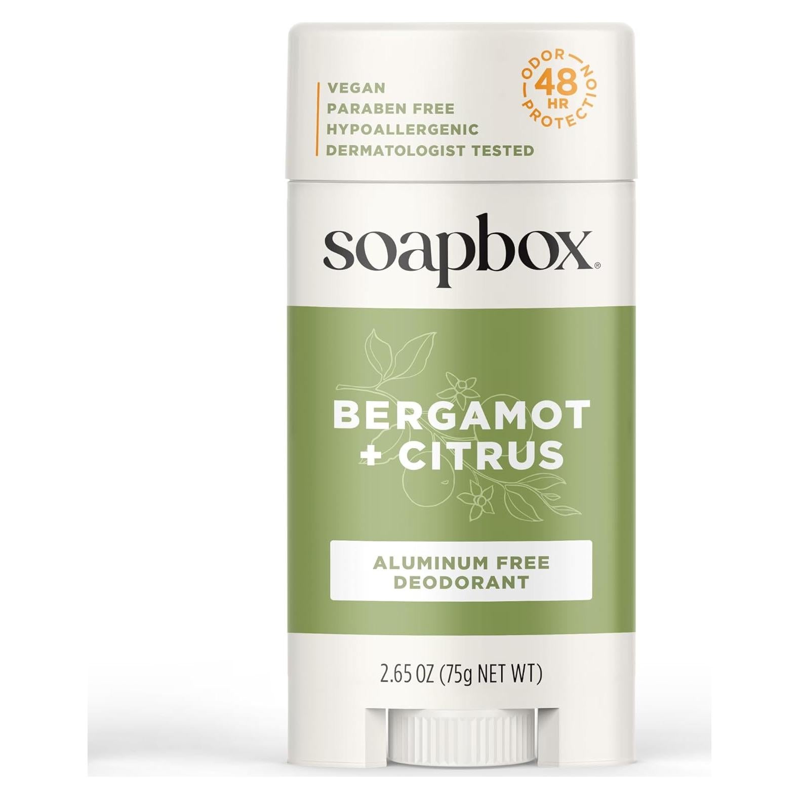 Desodorante Natural Soapbox 75g Sin Aluminio Bergamota