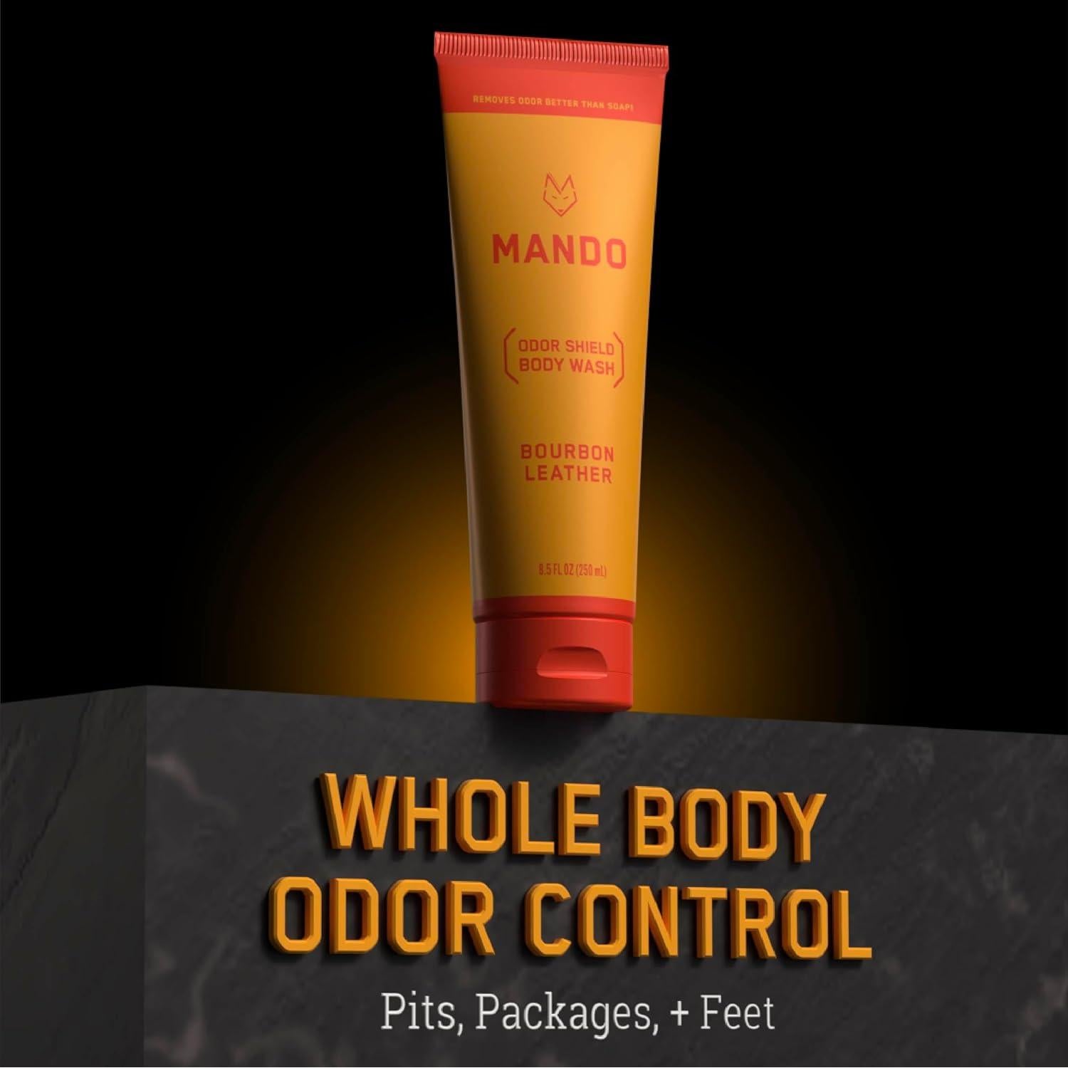 Mando Jabón Corporal Odor Shield - Control 24 Horas - 280g Cuero Bourbon