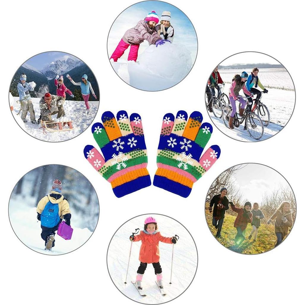 Guantes Mágicos Estirables para Niños 8 Pares Antideslizantes