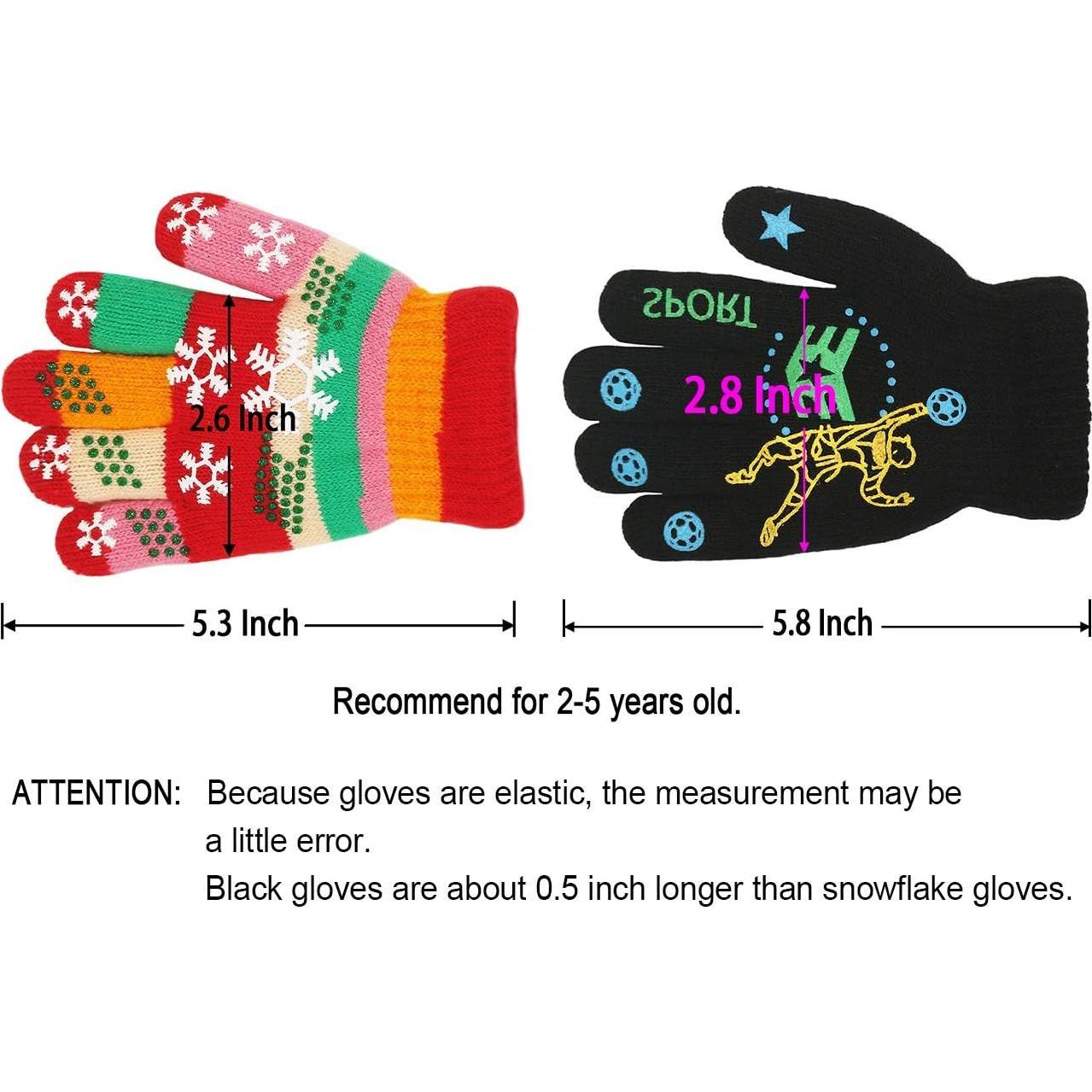 Guantes Mágicos Estirables para Niños 8 Pares Antideslizantes