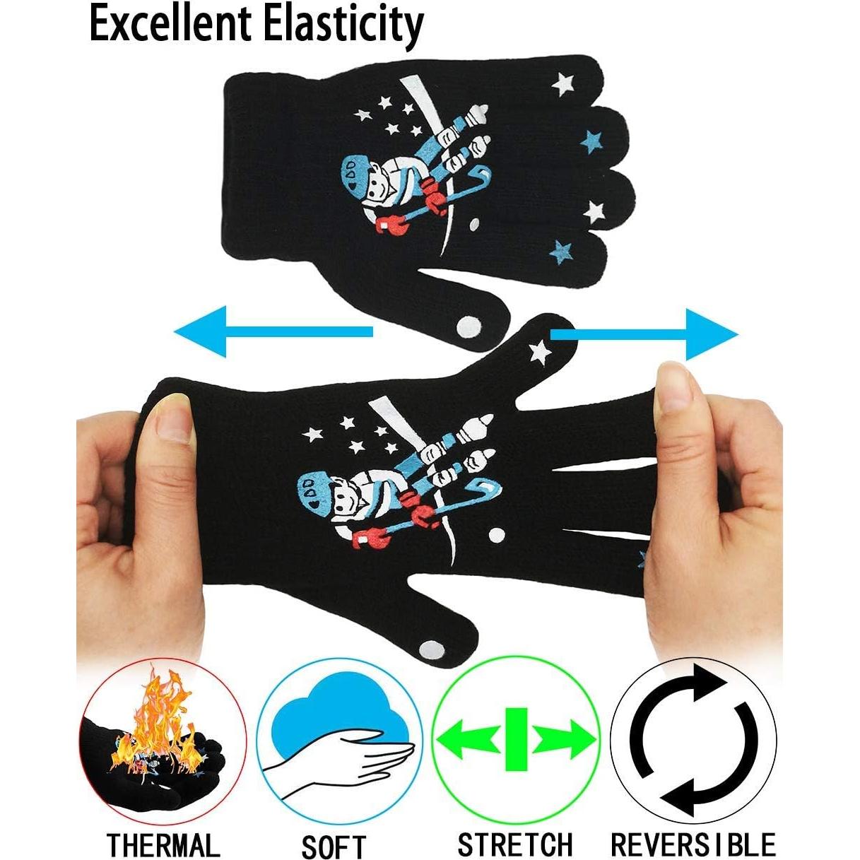 Guantes Mágicos Estirables para Niños 8 Pares Antideslizantes