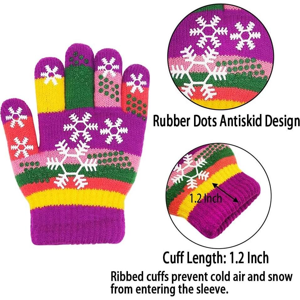 Guantes Mágicos Estirables para Niños 8 Pares Antideslizantes