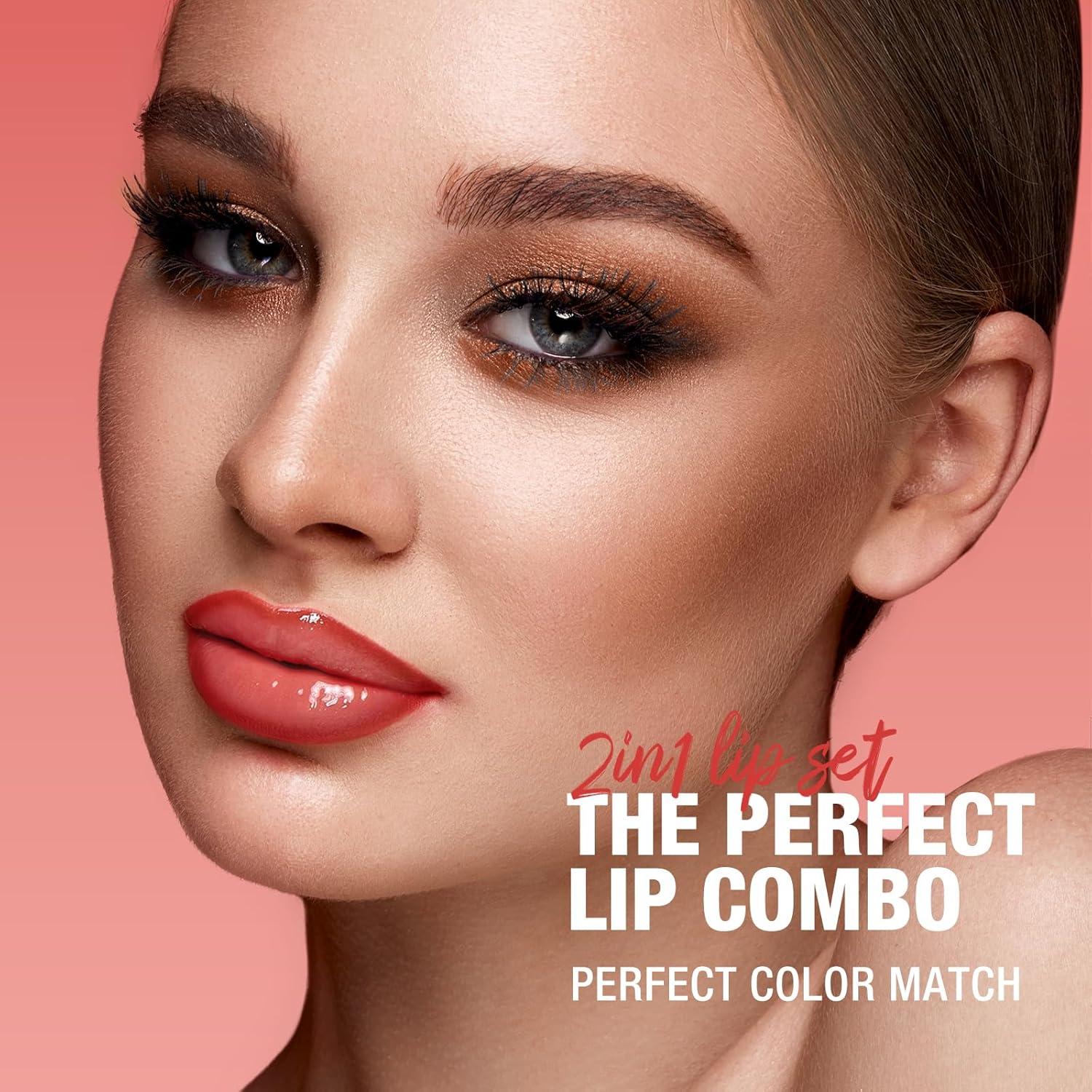 Set de Lápiz Labial Mate LANGMANNI 6 + Aceite Nutritivo