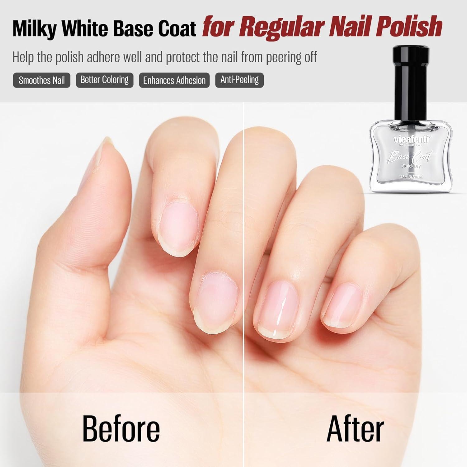 Esmalte de Uñas Capa Base y Superior Vieafenti 15ml Secado Rápido