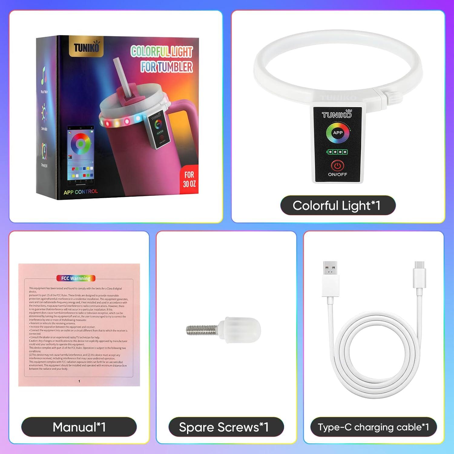 Luces Decorativas Inteligentes para Taza Stanley Quencher 20oz/30oz