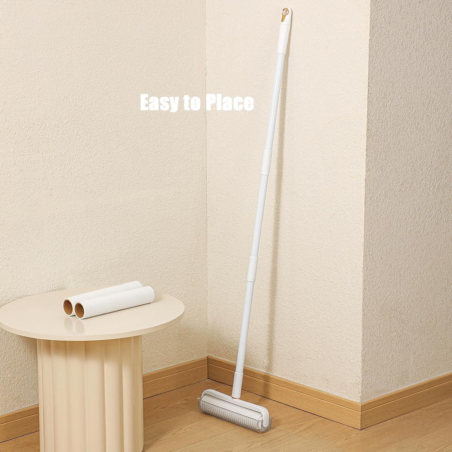 Rodillo de Pelusa MINGRACE con Mango Largo y 3 Rollos Pegajosos