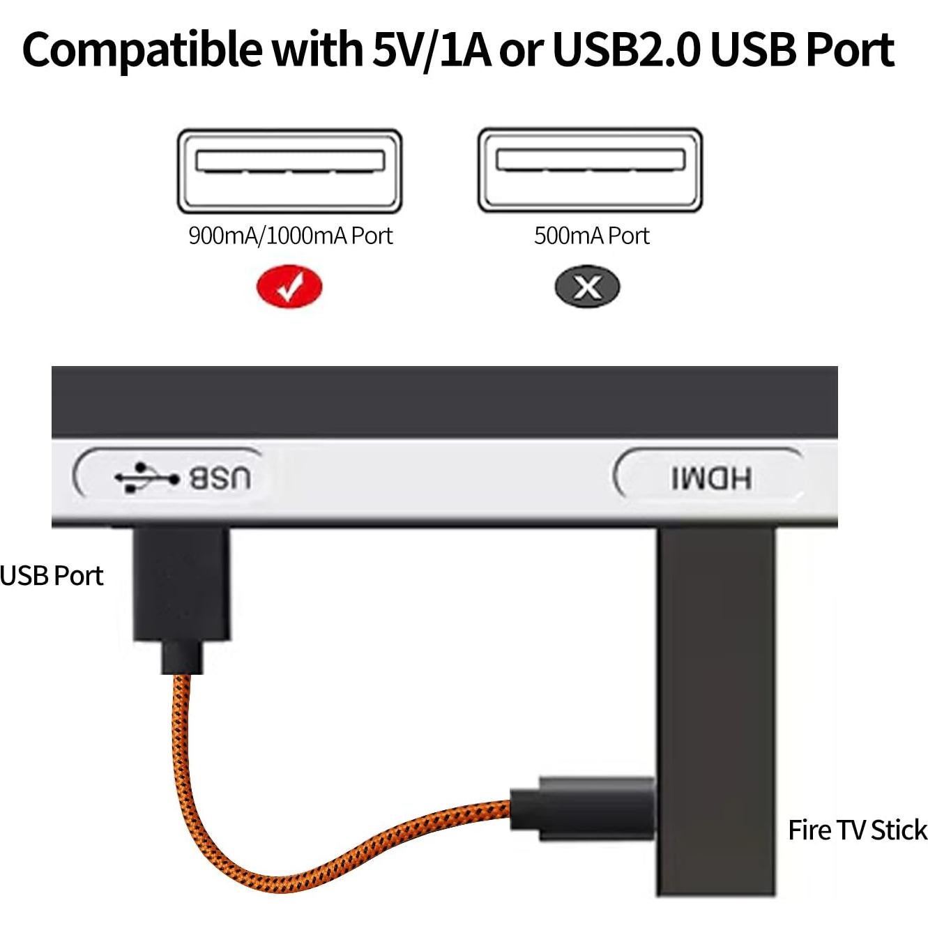 Adaptador de Corriente USB para Fire Stick Beyork 20cm